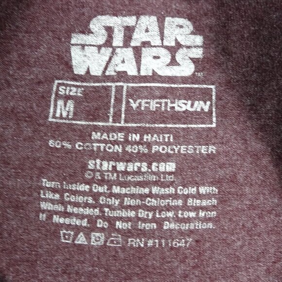 Star Wars The Force Awakens Maroon T-Shirt Medium - Picture 4 of 4